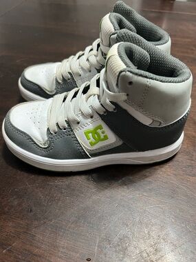 DC Kids' High-Top Sneakers - Gray, White & Lime